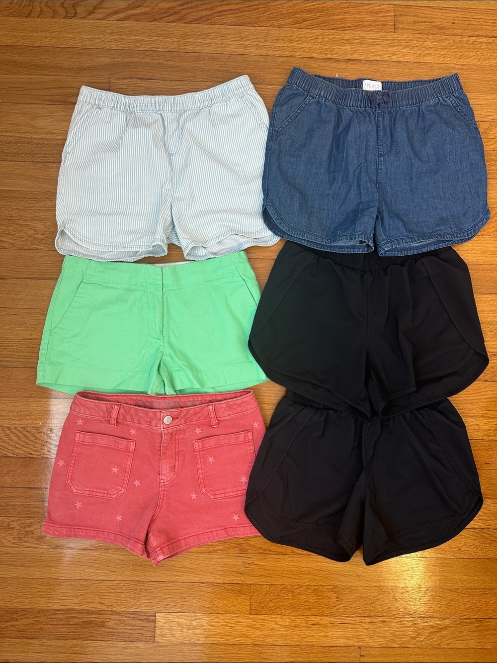 6 Girls Shorts - Children’s Place, JCrew, All in Motion Cat & Jack, size 14, EC